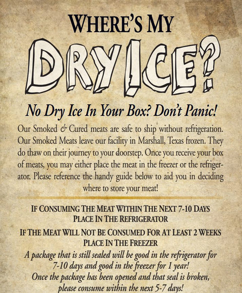WARMING INSTRUCTIONS & NO DRY ICE
