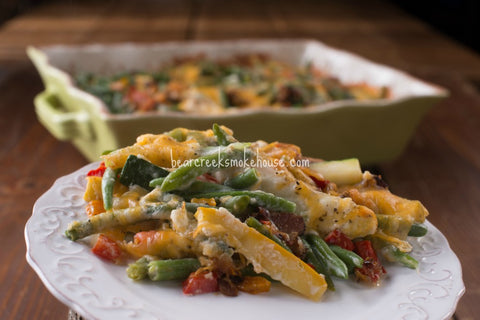 Green Bean And Squash Casserole With Bear Creek Bacon